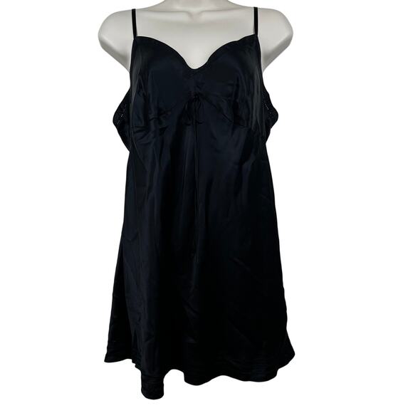 NEW Banana Republic Silk Baby Doll Top Cami Camisole Y2K Sleeveless Black Large - Picture 1 of 12